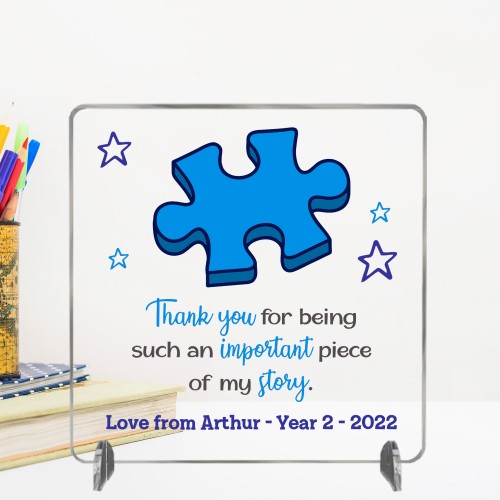 Puzzle Piece Teacher Gifts, Personalised Teacher Thank You Gifts